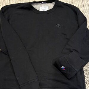 Champion Men's Classic Black Crewneck Sweater
